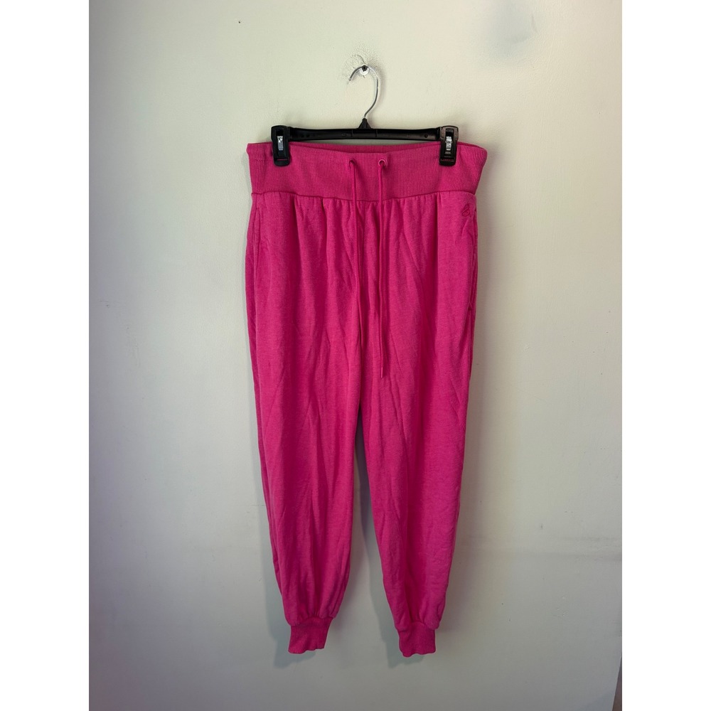 Lou & Grey Pink Jogger Sweatpants Womens Medium High Waist Drawstring Pockets